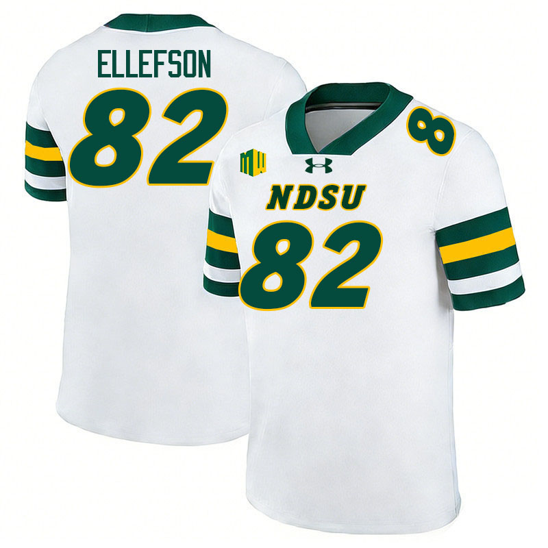 North Dakota State Bison #82 Ben Ellefson College Football Jerseys,Uniforms-White North Dakota State Bison #82 Ben Ellefson College Football Jerseys,Uniforms-White